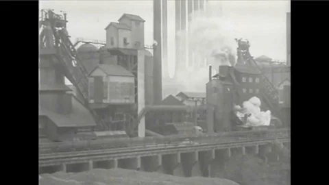 Mining coal in 1923 builds new communities like these in West Virginia, Video stock 100858849