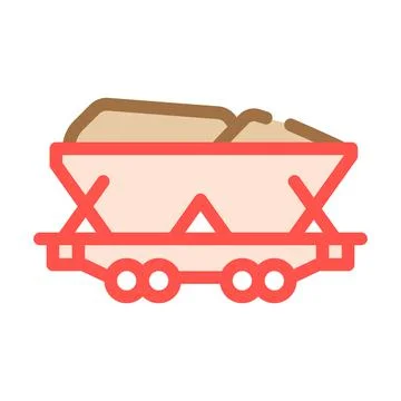 Mining coal color icon vector symbol illustration Illustrazione stock