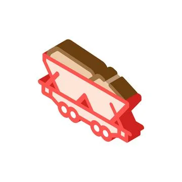Mining coal isometric icon vector symbol illustration Stock Illustration