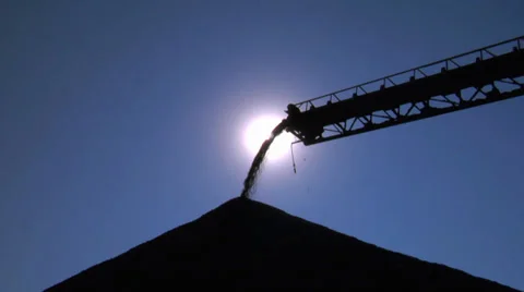 Mining - Coal Stockpile Stock Footage