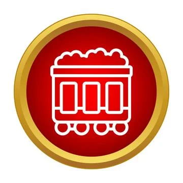 Mining coal trolley wagon vector icon design イラスト素材