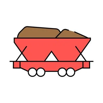 Mining coal vector symbol illustration icon color illustration Stock Illustration