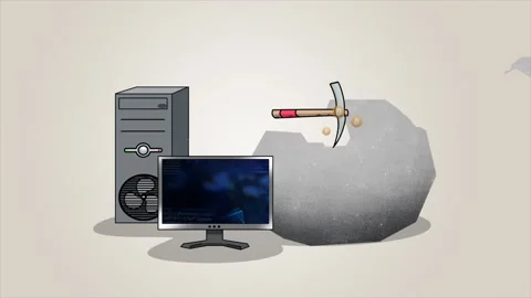 Mining Coins With Super Computers Stock Footage 281618213