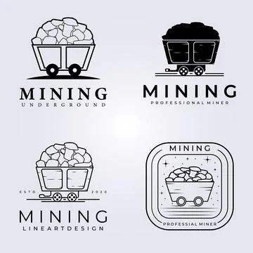 Mining collection hardware logo vector illustration design Stock Illustration