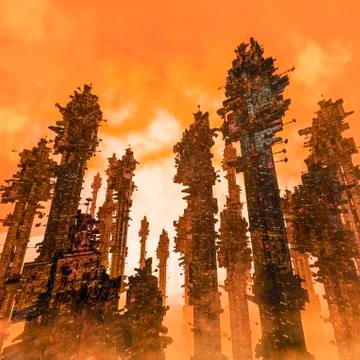 Mining colony city Illustrazione stock