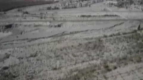 Mining company forced to stop due to a 32-meter-diameter crater in Chile, chile, Stock Footage 204165879