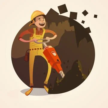 Mining concept illustration Stock Illustration