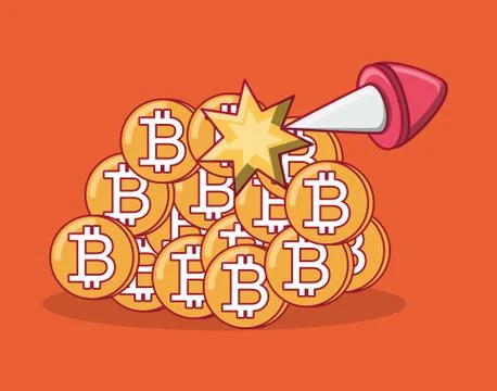 Mining cryptocurrency  design Stockillustratie