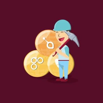 Mining cryptocurrency design Stockillustratie