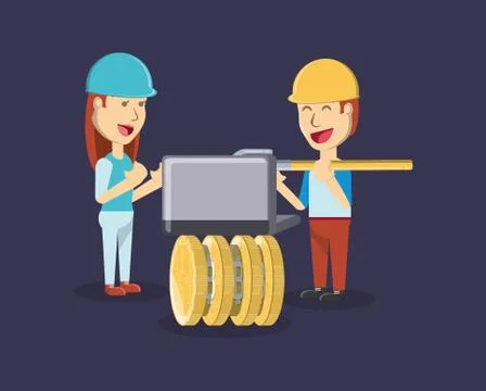 Mining cryptocurrency design Stock Illustration