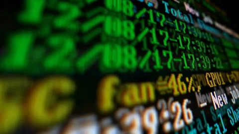 Mining Cryptocurrency process program on display PC. Using Software. Share Found Stock Footage 86943650