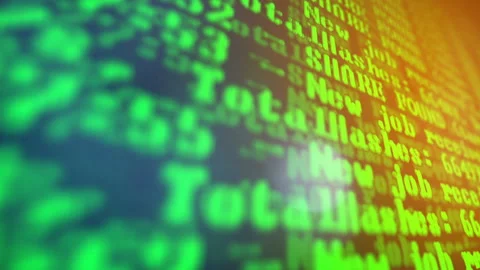 Mining Cryptocurrency process program on display PC. Using Software. Share Found Stock Footage 86944202