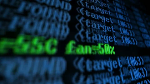 Mining Cryptocurrency process program on display PC. Using Software. Share Found Video stock 87013073