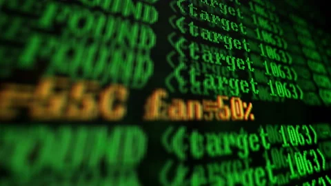 Mining Cryptocurrency process program on display PC. Using Software. Share Found Video stock 87016795