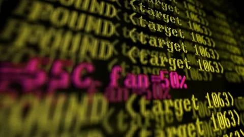 Mining Cryptocurrency process program on display PC. Using Software. Share Found Stock Footage 87021367