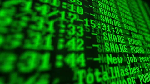 Mining Cryptocurrency process program on display PC. Using Software. Share Found Stock Footage 87213772