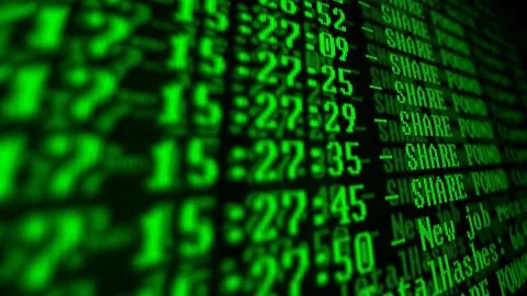 Mining Cryptocurrency process program on display PC. Using Software. Share Fo Foto stock