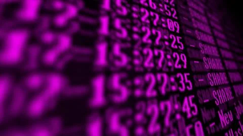 Mining Cryptocurrency process program on display PC. Using Software. Share Fo Foto stock