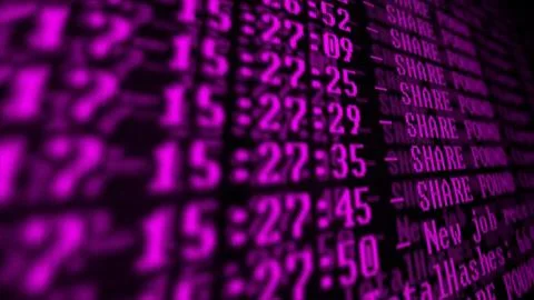 Mining Cryptocurrency process program on display PC. Using Software. Share Fo Foto stock