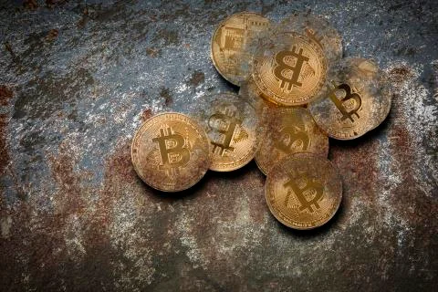 Mining cryptography. Stock Photos