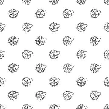 Mining cutting wheel pattern seamless Illustrazione stock