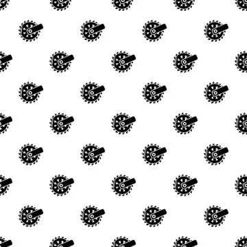 Mining cutting wheel pattern vector seamless Illustrazione stock