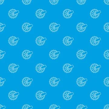 Mining cutting wheel pattern vector seamless blue Stock Illustration