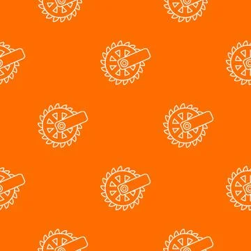 Mining cutting wheel pattern vector orange Illustrazione stock