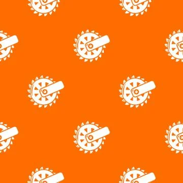 Mining cutting wheel pattern vector orange Stock Illustration