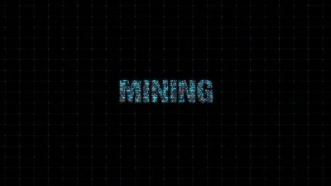 Mining, digital animated text with binary code, single number system Stock Footage 105052040