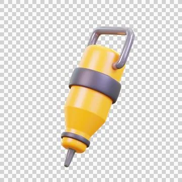 Mining Drill 3D illustration, 3D rendering Stock Illustration