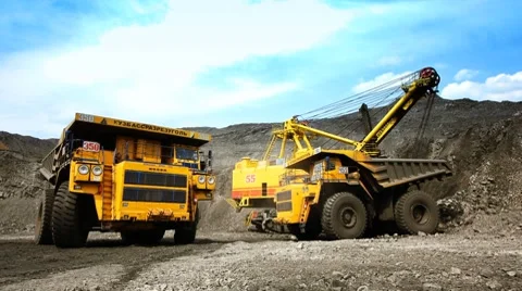Mining dump truck 011 Stock Footage 8302486