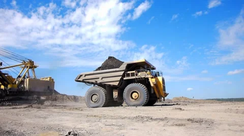 Mining dump truck 014 Stock Footage 8508918