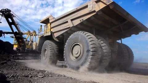 Mining dump truck 015 Stock Footage 8508911