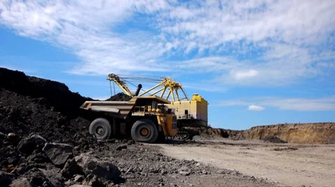 Mining dump truck 016 Stock Footage 8508923