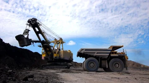 Mining dump truck 019 Stock Footage 8508930