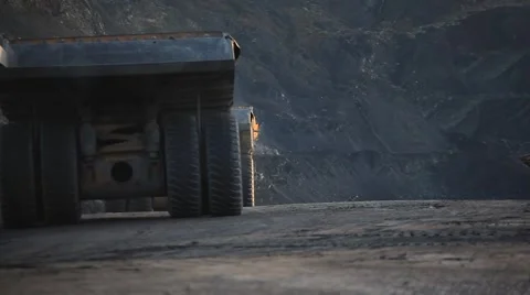 Mining dump truck in the distance Stock-Footage 51207805