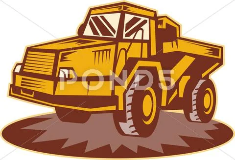 Mining dump truck Stock Illustration