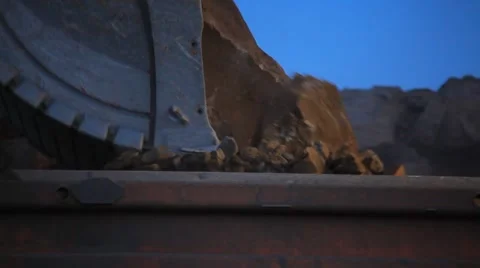 Mining dump truck loading by wheel loader. Stock Footage 61851122