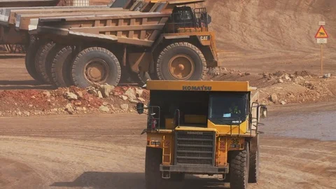 Mining dump truck in open-pit mine Stock Footage 81167930