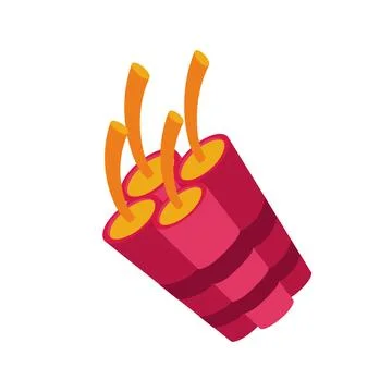 Mining dynamite in flat design. Red bombs for explosion and extraction. Vecto 스톡 일러스트