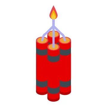 Mining dynamite icon isometric vector. Gold mine Stock Illustration