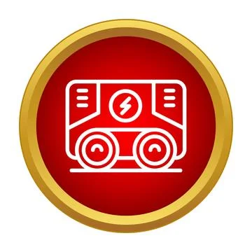 Mining electric locomotive transporting resources underground icon Illustrazione stock