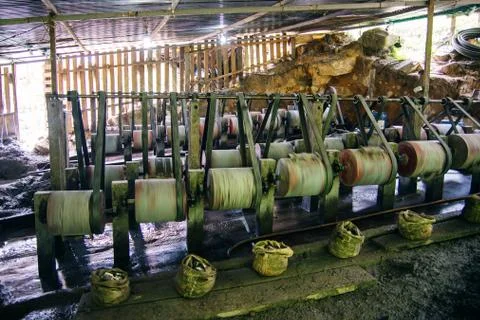 Mining elevators, mining requires huge infrastructure and money to become ope Stock Photos