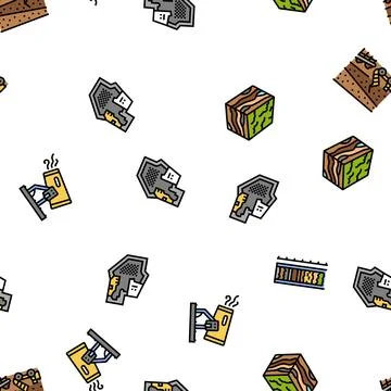 Mining engineer geology seamless pattern vector Illustrazione stock