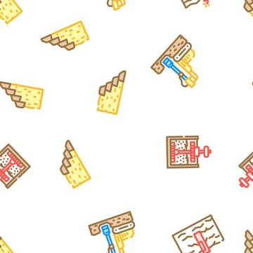 Mining engineer industry seamless pattern vector Stock Illustration