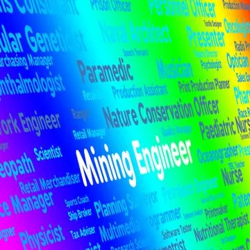 Mining Engineer Means Job Mechanics And Jobs 库存插图