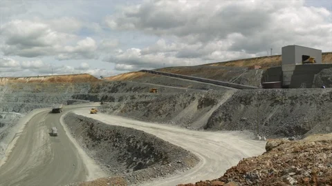 Mining enterprise, panorama Stock Footage 104380290
