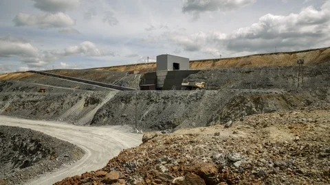 Mining enterprise, panorama 스톡 동영상 105679203
