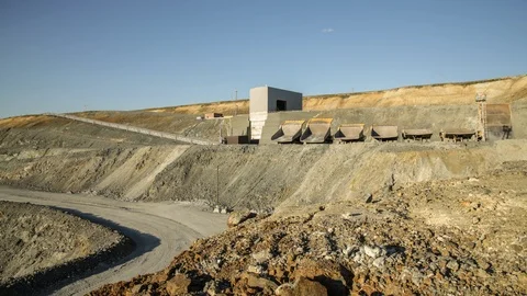 Mining enterprise, panorama Stock Footage 124009345